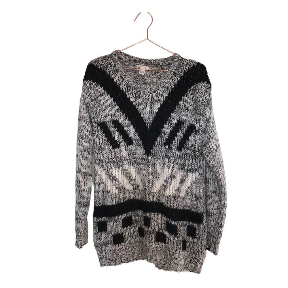 Forever 21 chunky gray tunic sweater fall size medium